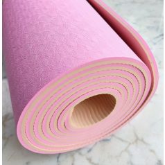Yoga Mat , jóga matrac, TPE, 6mm, 2 színű, C18