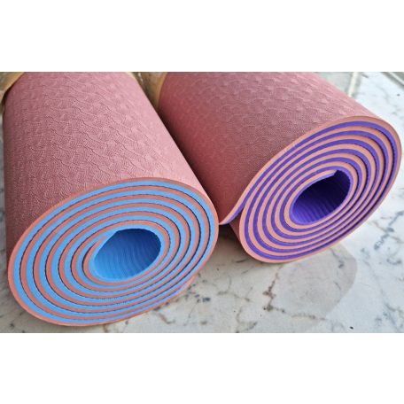 Yoga Mat , jóga matrac, TPE, 6mm, 2 színű, C28
