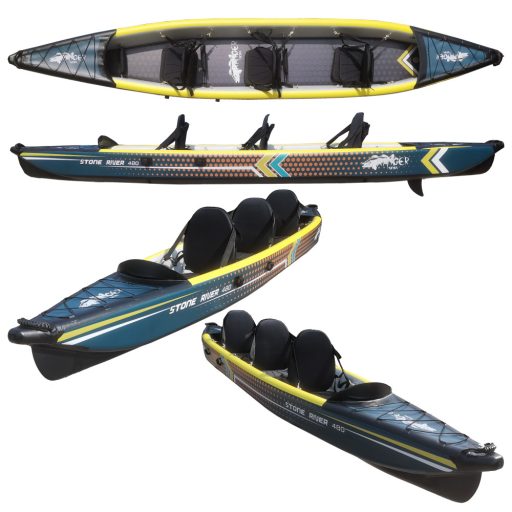 SeaSide Stone River 480, háromszemélyes felfújható kajak, Bemutató hajó