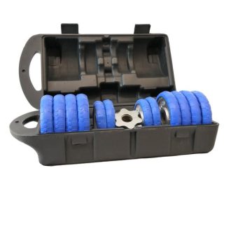 Egykezes súlyzó készlet, 30kg, tárolólódobozzal