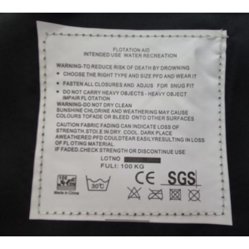 Kajakos mentőmellény, állítható, CE