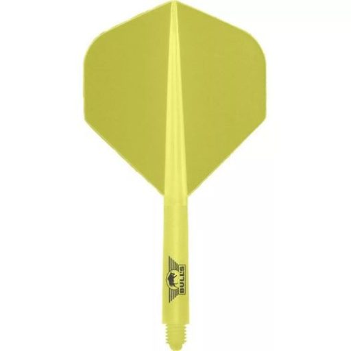 Darts toll és szár egyben Bull's Union sárga, No2 toll és rövid szár