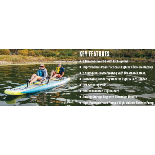 Hobie Mirage iTrek 14 Duo felfújható kétszemélyes kajak pedál hajtással