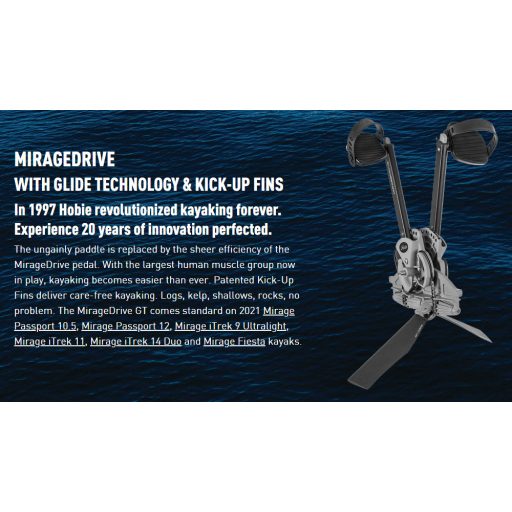 Hobie Mirage iTrek Fiesta, 4 személyes, felfújható kajak pedál hajtással