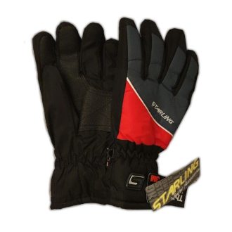 Starling Riva síkesztyű, piros-fekete-szürke