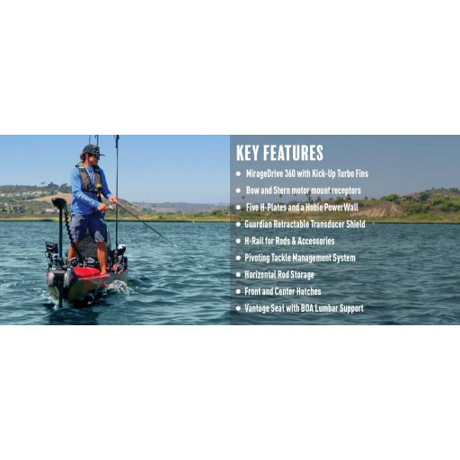 Hobie Mirage Pro Angler 14 horgászkajak 360XR meghajtó technológiával , pedál hajtással