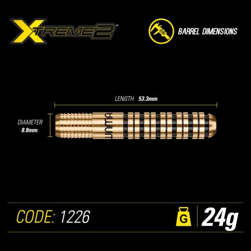 Winmau XTREME2 steel darts szett - 24g