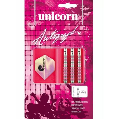 Unicorn autograph pink steel darts készlet - 22  g