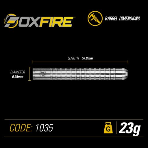 Winmau steel Foxfire Dart szett 80% wolfram, 23g