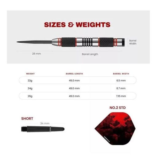 Designa Vampires steel darts szett - 24 g