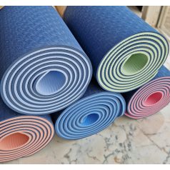 Yoga Mat , jóga matrac, TPE, 6mm, 2 színű, C26