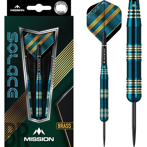 Mission Solace M2 steel dart szett, 23g, dark green electro