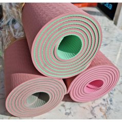 Yoga Mat , jóga matrac, TPE, 6mm, 2 színű, C31