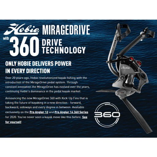 Hobie Mirage Pro Angler 12 horgászkajak 360XR meghajtó technológiával , pedál hajtással