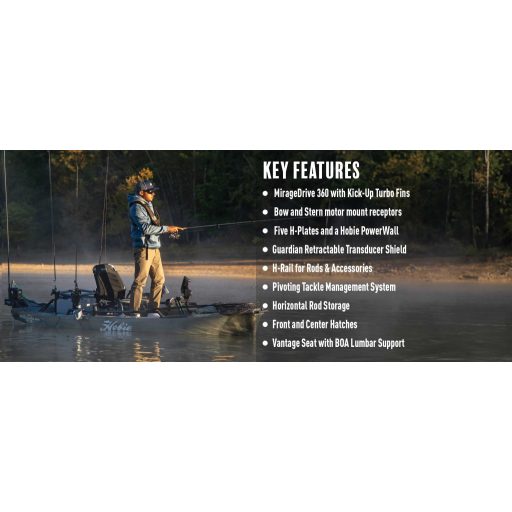 Hobie Mirage Pro Angler 12 horgászkajak 360XR meghajtó technológiával , pedál hajtással