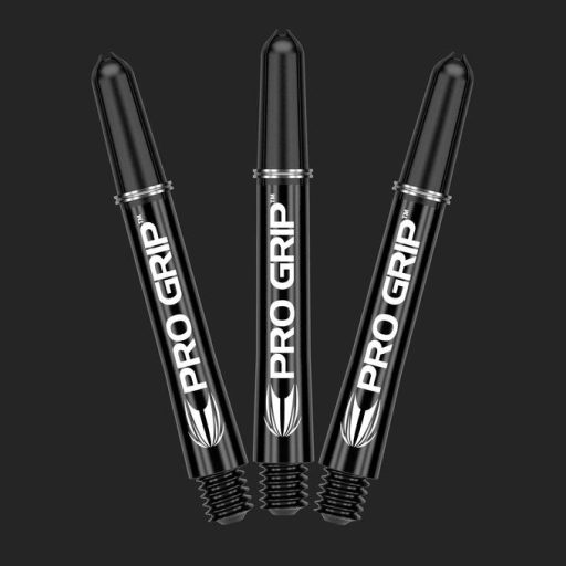 Darts szár, Target Pro Grip, műanyag,fekete, Intermediate Plus, 44,5mm
