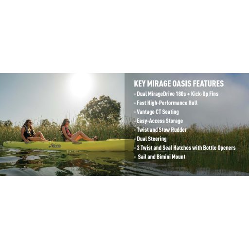 Hobie Mirage Oasis kétszemélyes kajak pedál hajtással