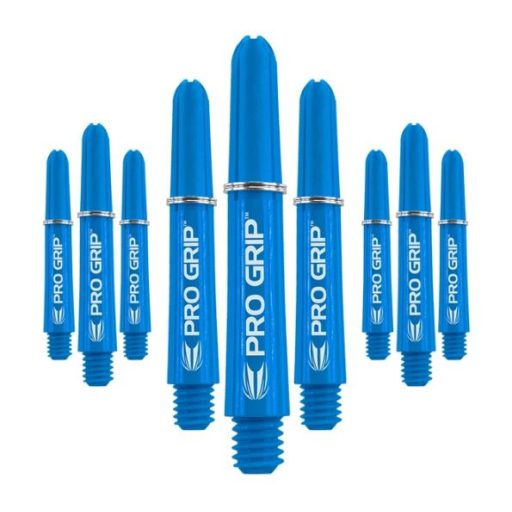 Darts szár rövid Target Pro Grip, kék 34mm - 9 darabos csomag