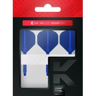   Darts toll és szár egyben Target K-Flex  kék, No2 toll és közepes szár