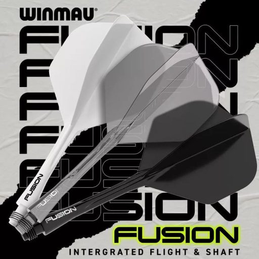 Darts toll és szár egyben Winmau Fusion fehér, No2 toll és rövid szár
