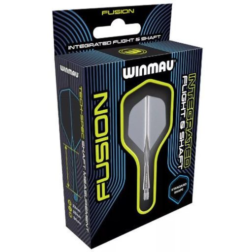 Darts toll és szár egyben Winmau Fusion átlátszó szürke, standard toll és rövid szár