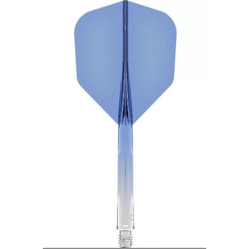 Darts toll és szár egyben Mission Force 90 átlátszó kék, standard No6 toll és hosszú szár