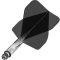 Darts toll és szár egyben Mission Force 90 átlátszó fekete, standard No2 toll és rövid szár