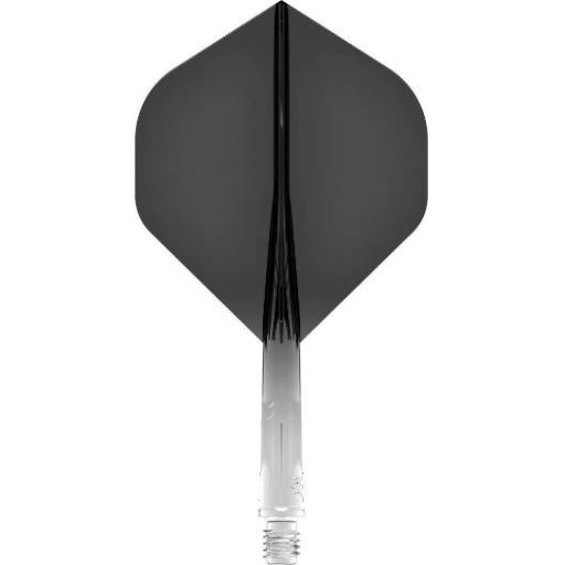 Darts toll és szár egyben Mission Force 90 átlátszó fekete, standard No2 toll és rövid szár