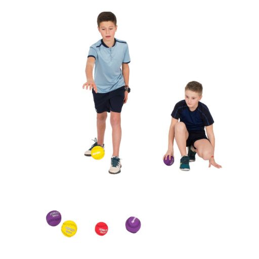 Boccia labdák, színes,varrot 