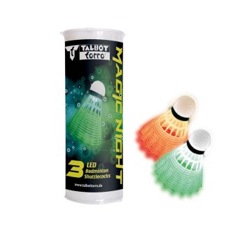 Talbot-Torro Magic Night LED világító tollaslabda, 3 db