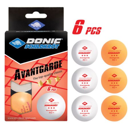 Donic Avantgarde 3 csillagos asztalitenisz edzőlabda, 6 db