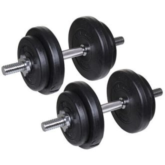 Egykezes súlyzók cementkészlettel, 20 kg