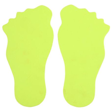 Padlójelölő lábnyom, neon sárga