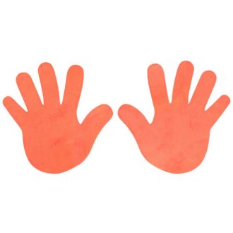 Tenyér alakú padlójelölő, narancssárga