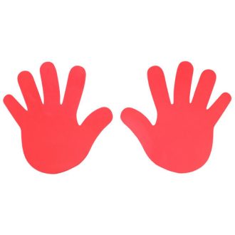 Tenyér alakú padlójelölő, piros