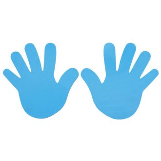 Tenyér alakú padlójelölő, kék