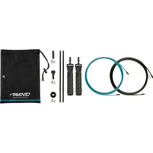 Avento Jump Rope Set, súlyozott ugrálókötél készlet, fekete/kék
