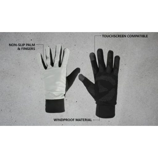 Sport kesztyű, szélálló, fényvisszaverő