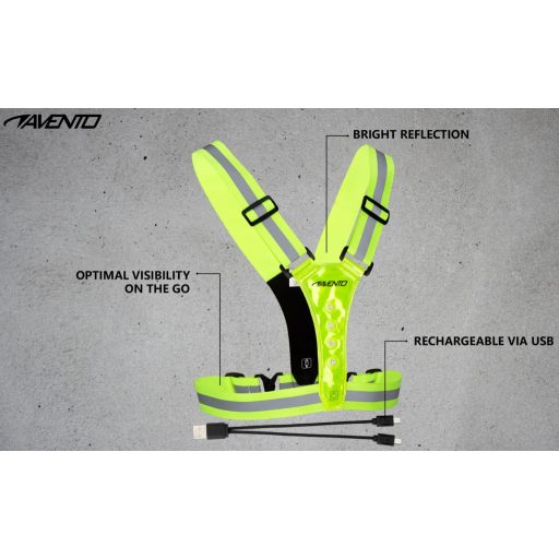 Safety Vest LED - LED-es biztonsági mellény futáshoz, tölthető