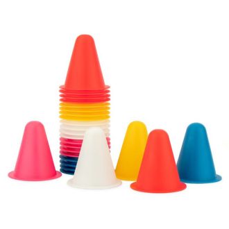 Mini slalom bója szett, 5x5 szín, 8 cm