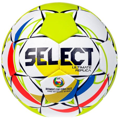 Select EHF Ultimate Replica v22 kézilabda, fehér/zöld, lilleput (1-es méret)