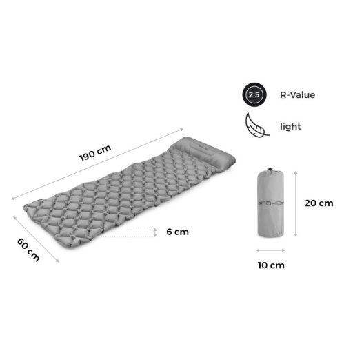 Spokey Air Bed kempingmatrac, szürke